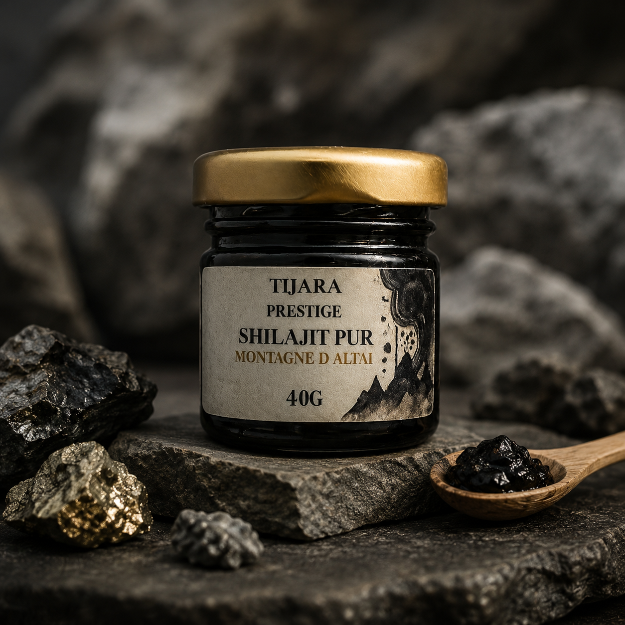 Shilajit Pur – Montagne d'Altaï (40 g)