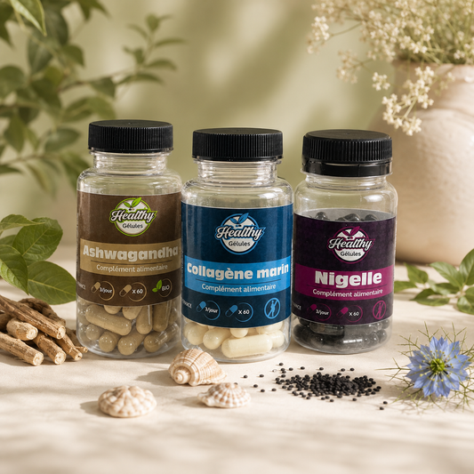 Pack Fertilité: Nigelle + Ashwagandha + Collagène marin