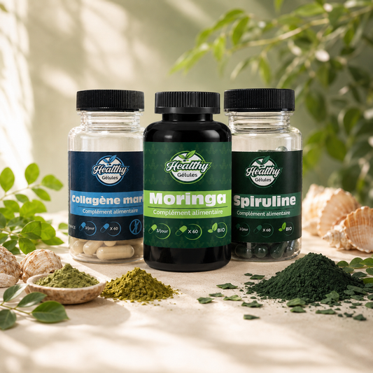 Pack Booster: Collagène marin + Moringa + Spiruline